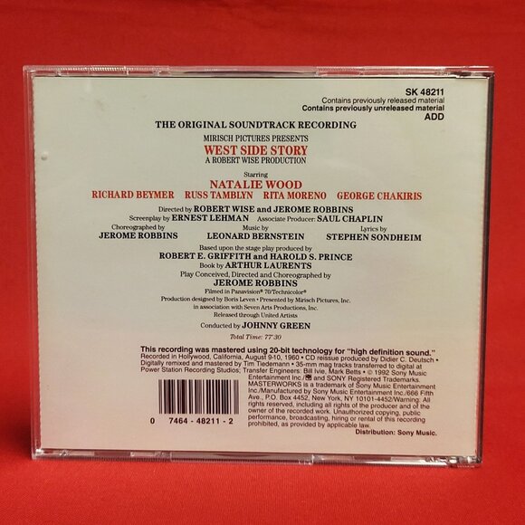 West Side Story The Original Sound Track Recording CD 1992 - Picture 2 of 8